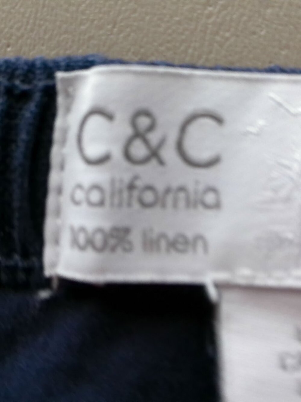 C&C CALIFORNIA Skort (Short Underneath) Pull-On 100% Linen Navy Blue NWT XL - Picture 6 of 12